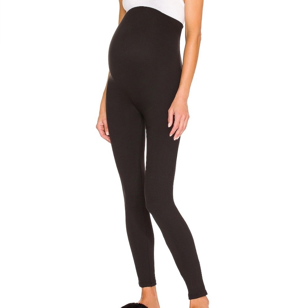 Maternity High-Waist Black Leggings - Supportive Pregnancy Leggings